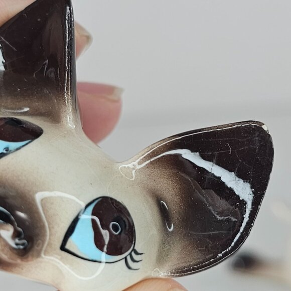 Freeman McFarlin Siamese Cat Kitten Crouching Nodder Bobble Head *REPAIR FLAW* - Picture 10 of 12